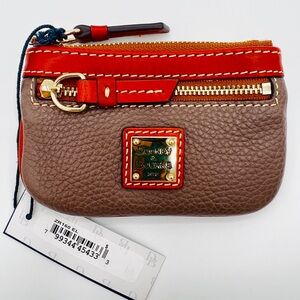 Dooney & Bourke Pebble Grain Leather Coin Case Elephant NWT